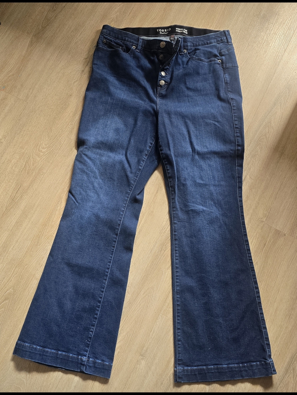 torrid Dark Blue High-Rise Flare Jeans
